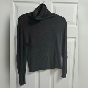 Cynthia Steffe Women Brown Turtleneck Pullover Medium Sweater Elbow Patches